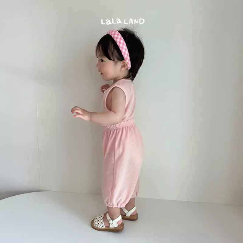 Lalaland - Korean Baby Fashion - #babyootd - Bebe Linen Moralng Top Bottom Set - 3