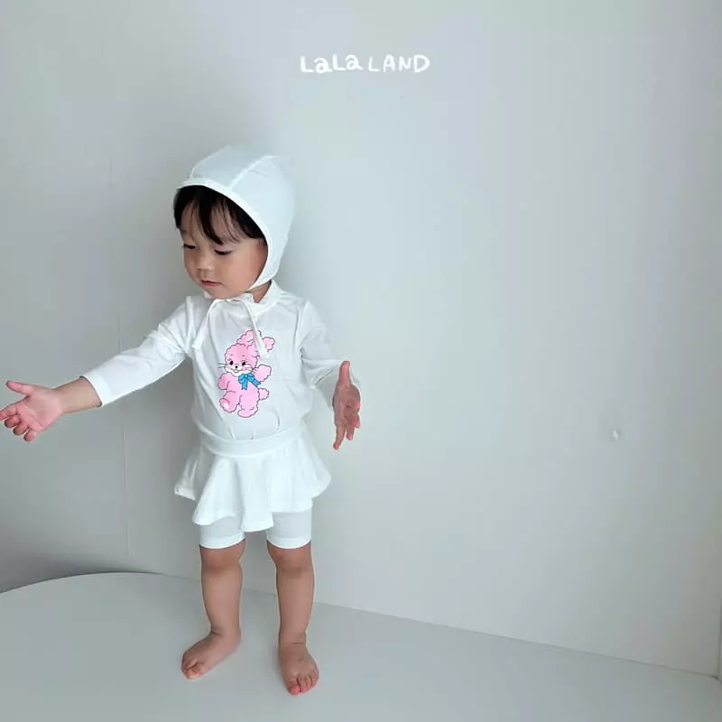 Lalaland - Korean Baby Fashion - #babyoutfit - Bebe Bunny Swimwear with Hat - 4