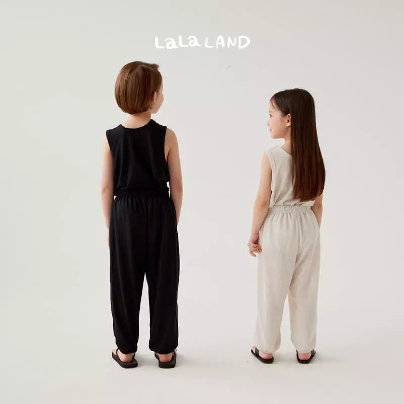 Lalaland - Korean Children Fashion - #Kfashion4kids - Linen Molang Top Bottom Set - 6