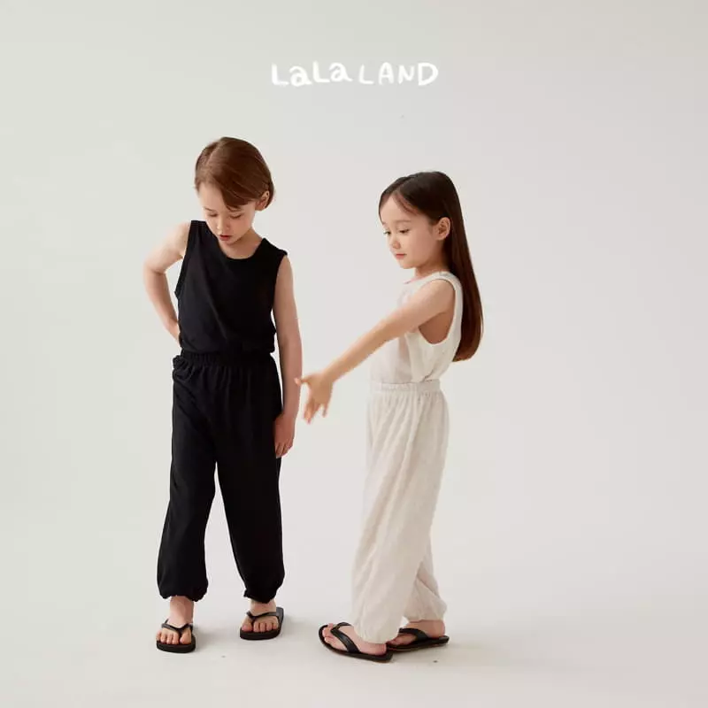 Lalaland - Korean Children Fashion - #kidsshorts - Linen Molang Top Bottom Set - 4