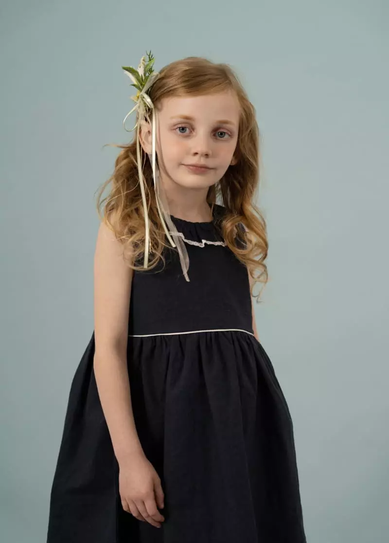 Le Bev - Korean Children Fashion - #Kfashion4kids - Linen Frill One-piece - 12