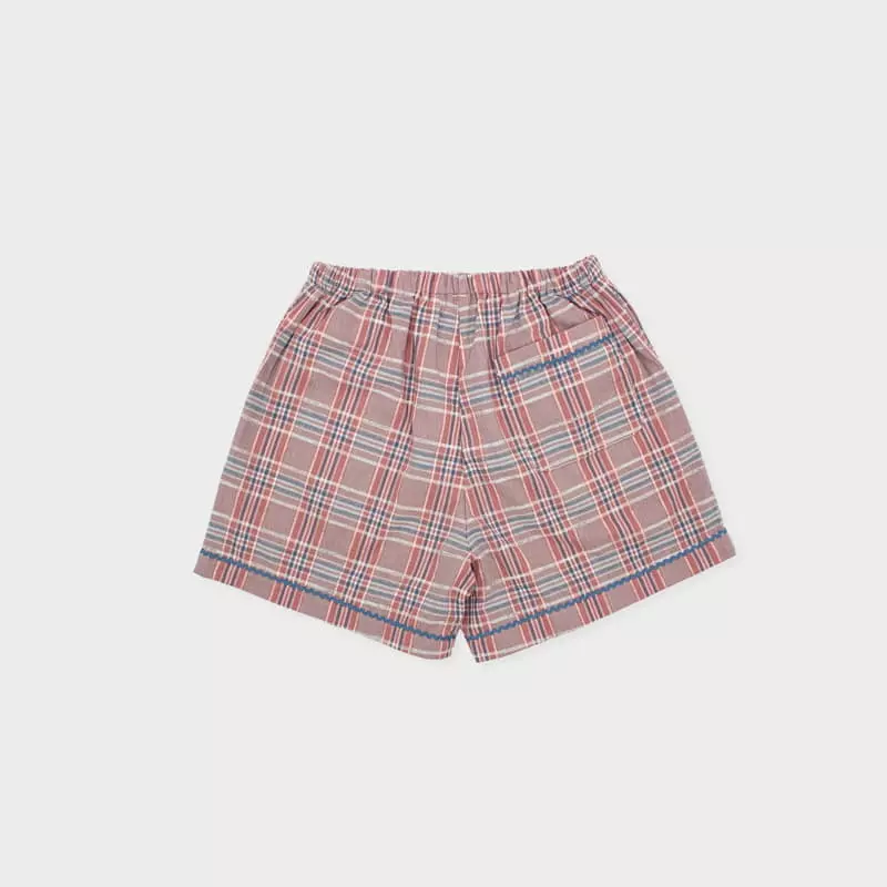 Le Bev - Korean Children Fashion - #Kfashion4kids - Check Wave Shorts - 7