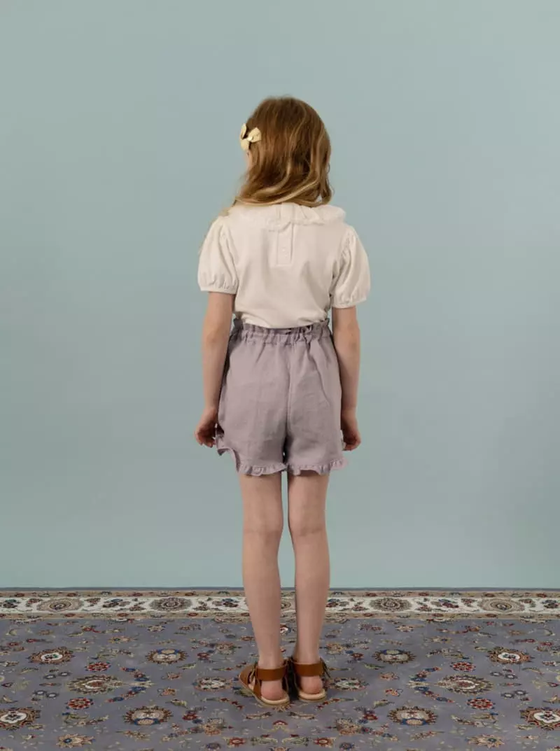 Le Bev - Korean Children Fashion - #childofig - Linen Frill Shorts - 3
