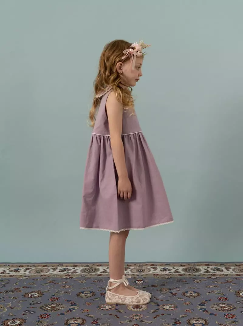 Le Bev - Korean Children Fashion - #childofig - Linen Frill One-piece - 3