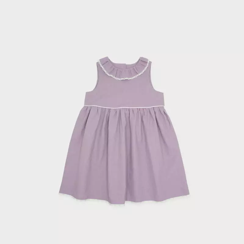 Le Bev - Korean Children Fashion - #childofig - Linen Frill One-piece - 4