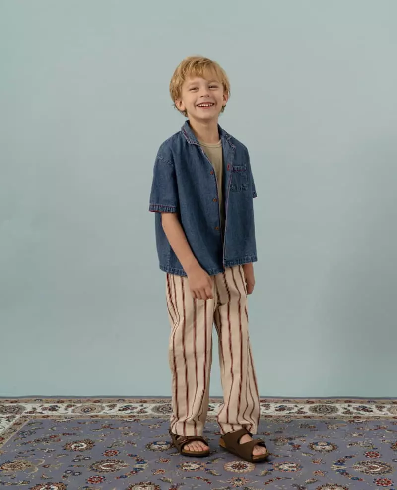 Le Bev - Korean Children Fashion - #childofig - Denim Stitch Shirt - 7