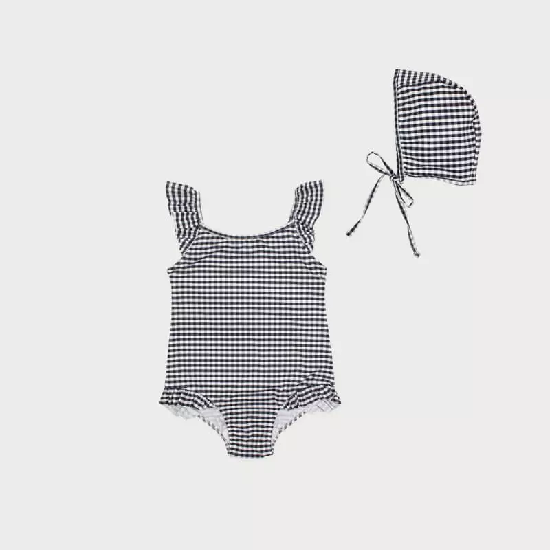 Le Bev - Korean Children Fashion - #childrensboutique - Check Swim Bodysuit - 7