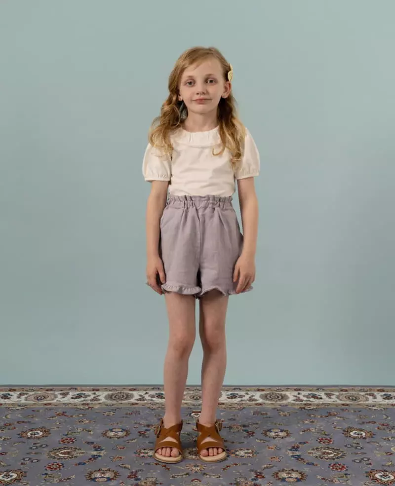 Le Bev - Korean Children Fashion - #childrensboutique - Lace Frill Short Sleeves Tee