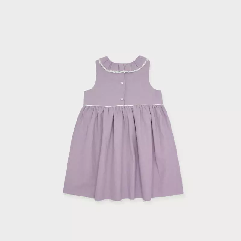 Le Bev - Korean Children Fashion - #childrensboutique - Linen Frill One-piece - 5