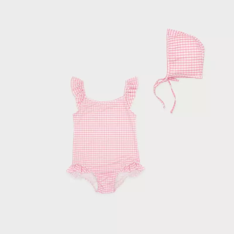 Le Bev - Korean Children Fashion - #designkidswear - Check Swim Bodysuit - 8
