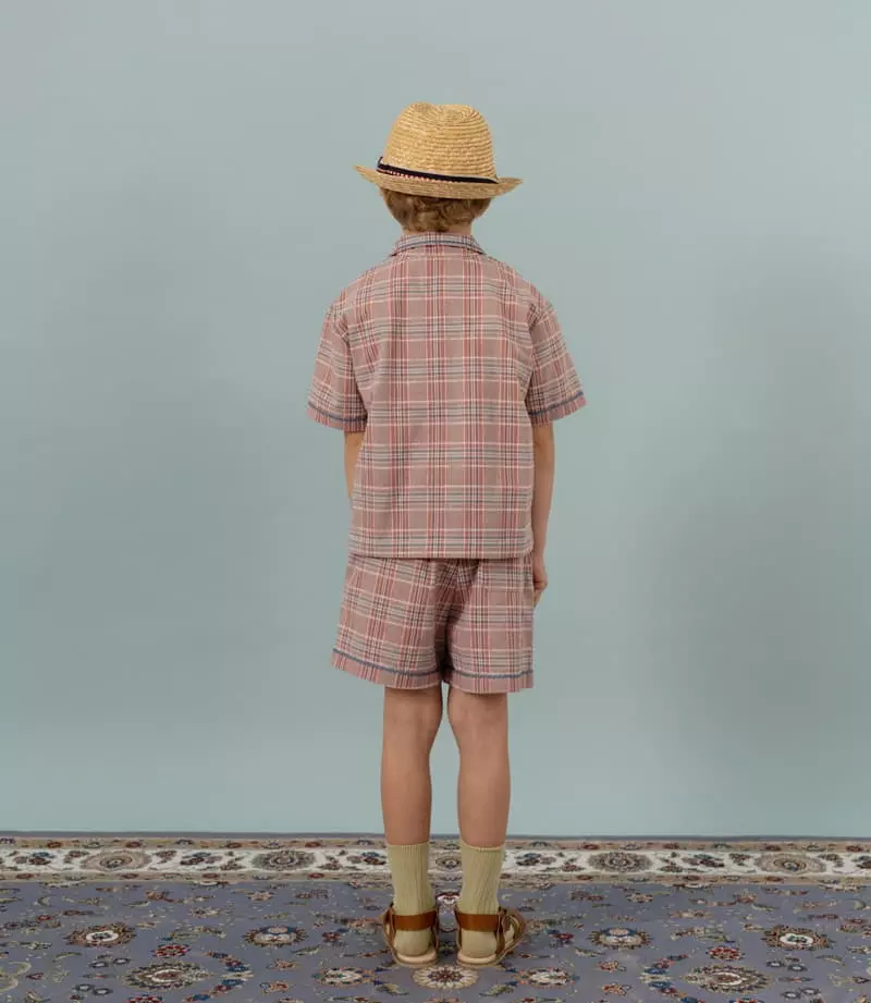 Le Bev - Korean Children Fashion - #fashionkids - Check Wave Shorts - 3