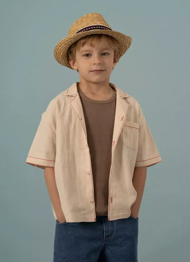 Le Bev - Korean Children Fashion - #fashionkids - Linen Stitch Shirt - 9