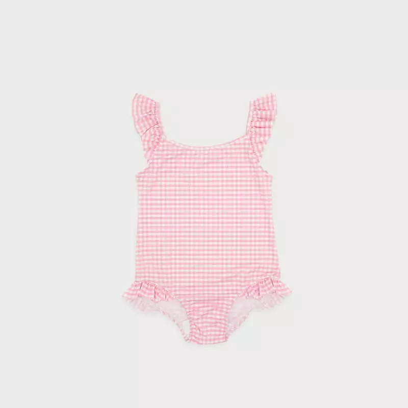 Le Bev - Korean Children Fashion - #kidsstore - Check Swim Bodysuit - 12