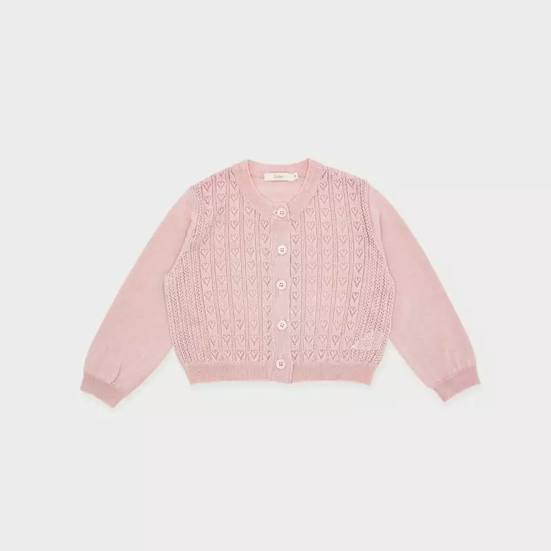 Le Bev - Korean Children Fashion - #littlefashionista - Summer Heart Cardigan - 5