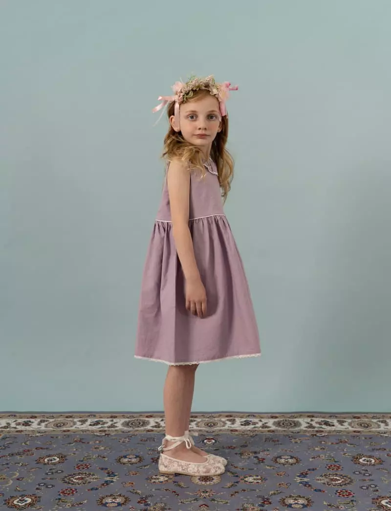 Le Bev - Korean Children Fashion - #minifashionista - Linen Frill One-piece
