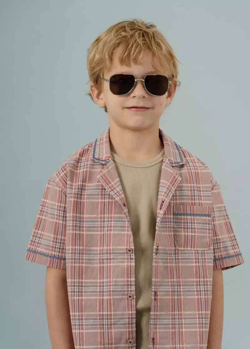 Le Bev - Korean Children Fashion - #minifashionista - Wave Check Shirt