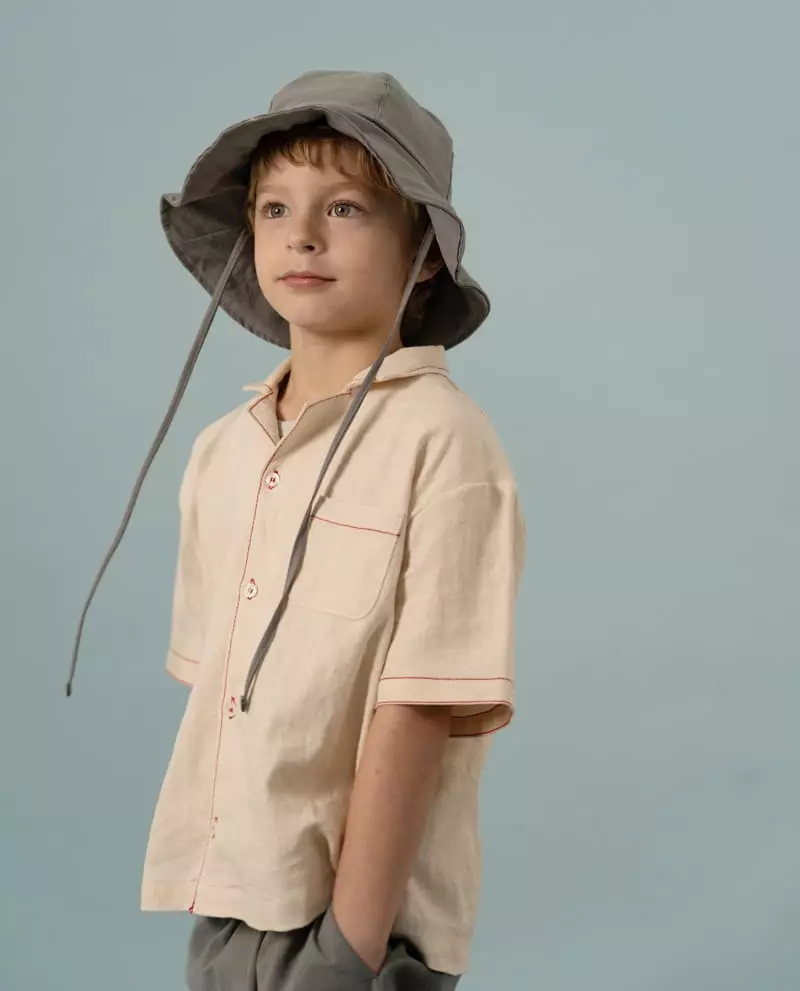 Le Bev - Korean Children Fashion - #prettylittlegirls - Linen Stitch Shirt