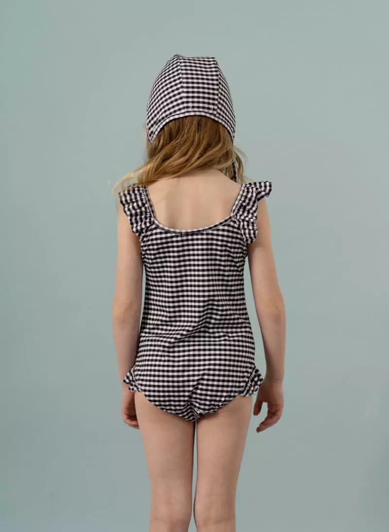 Le Bev - Korean Children Fashion - #todddlerfashion - Check Swim Bodysuit - 3