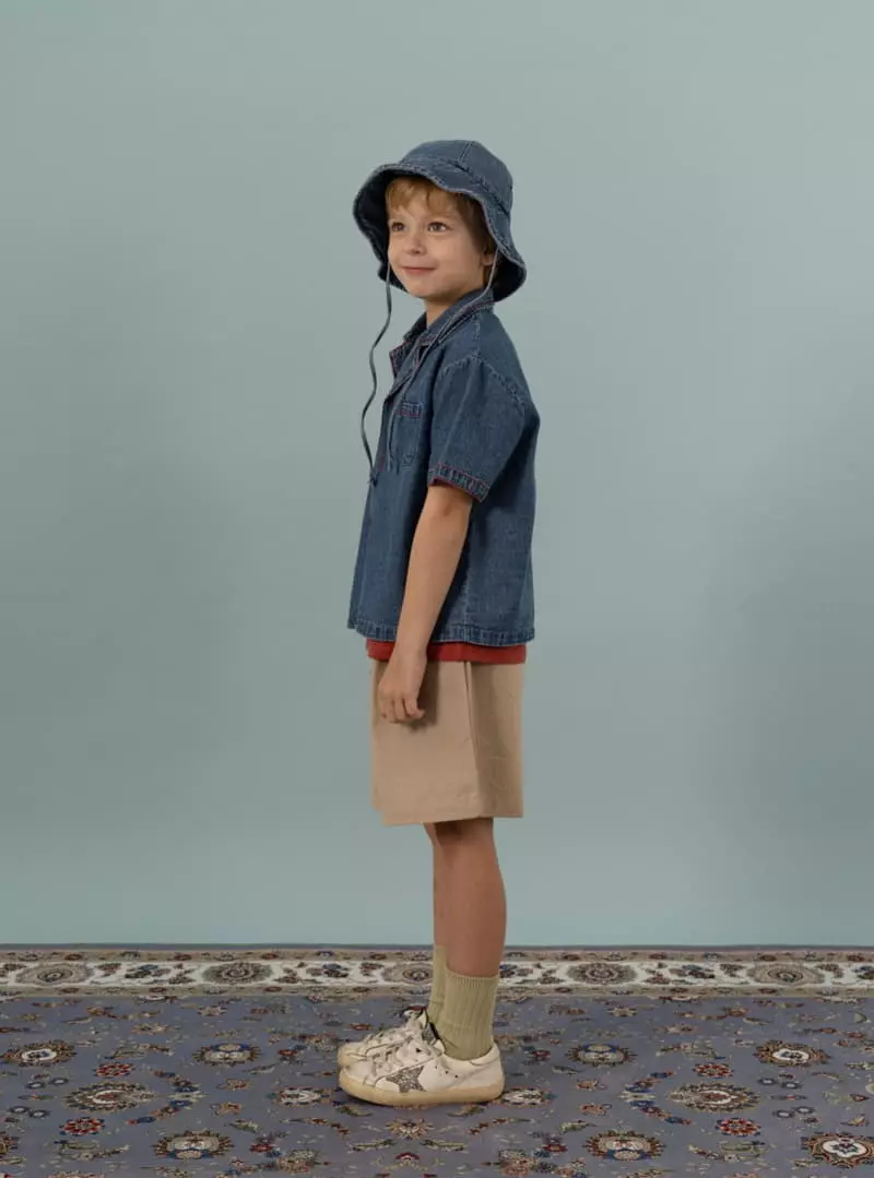 Le Bev - Korean Children Fashion - #prettylittlegirls - Denim Stitch Shirt - 4