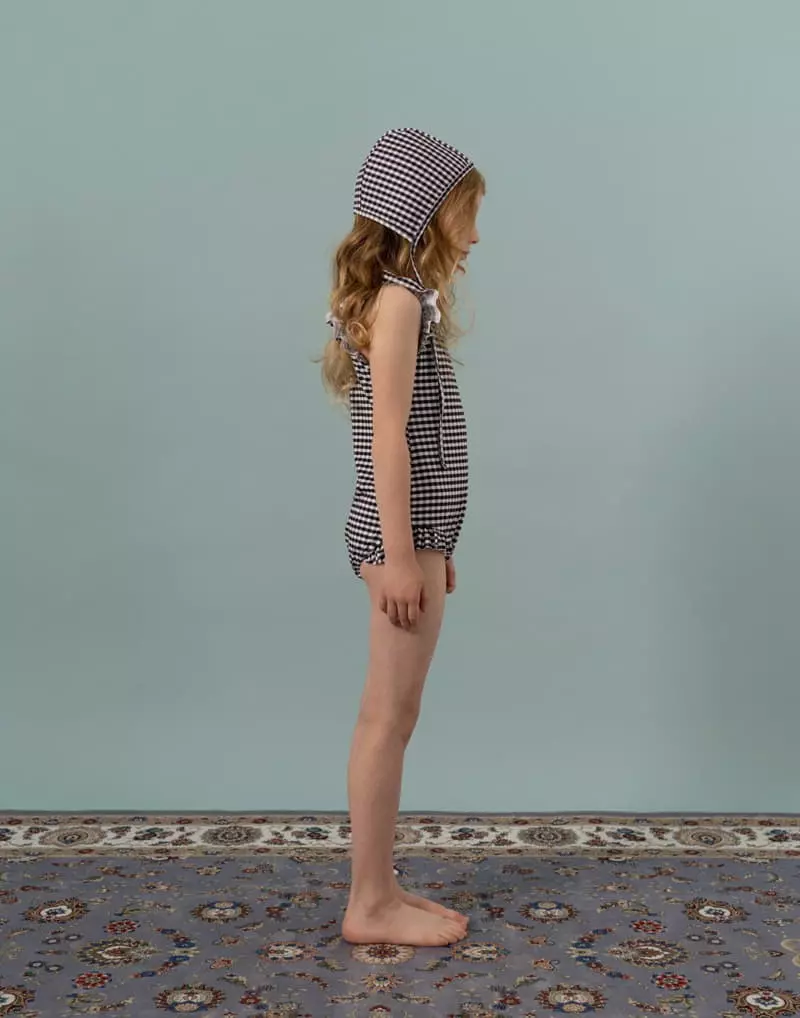 Le Bev - Korean Children Fashion - #todddlerfashion - Check Swim Bodysuit - 4