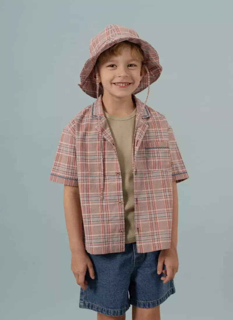 Le Bev - Korean Children Fashion - #todddlerfashion - Wave Check Shirt - 4