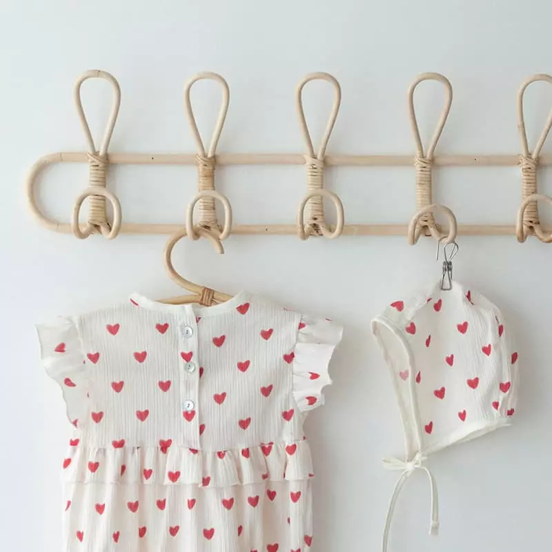 Lemonade - Korean Baby Fashion - #babyboutique - Heart Bodysuit with Bonnet - 8