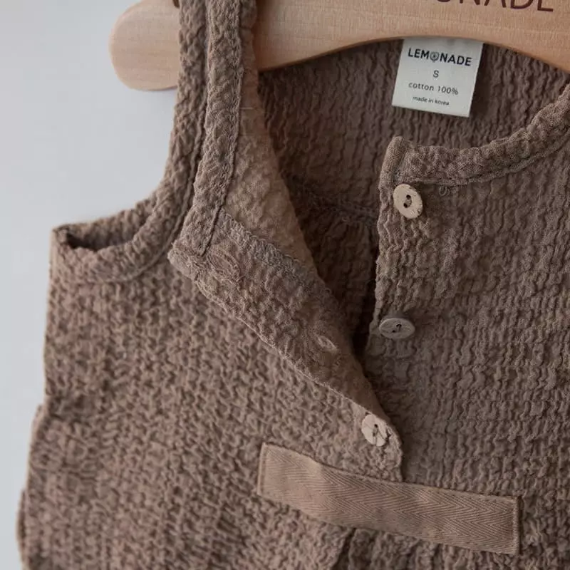 Lemonade - Korean Baby Fashion - #babyfashion - Waffle Bodysuit Set - 12