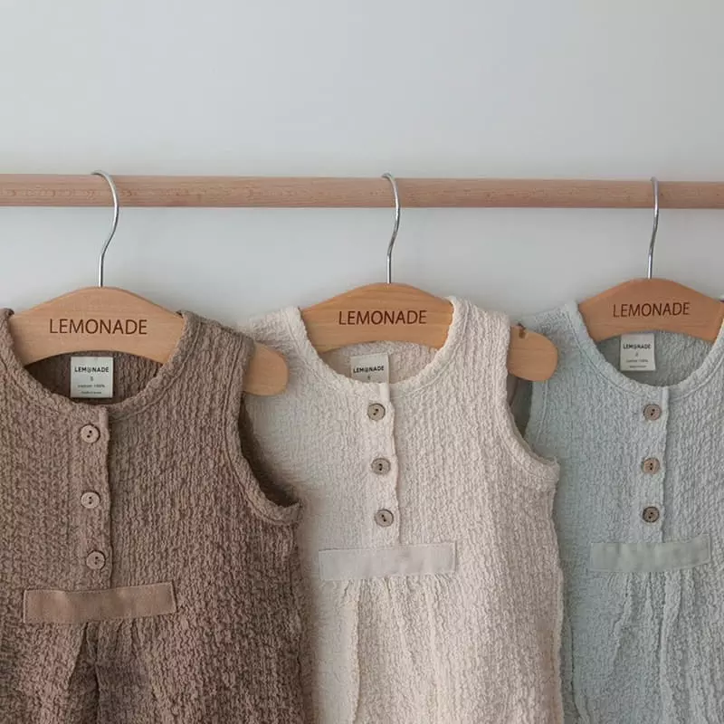 Lemonade - Korean Baby Fashion - #babyootd - Waffle Bodysuit Set - 2