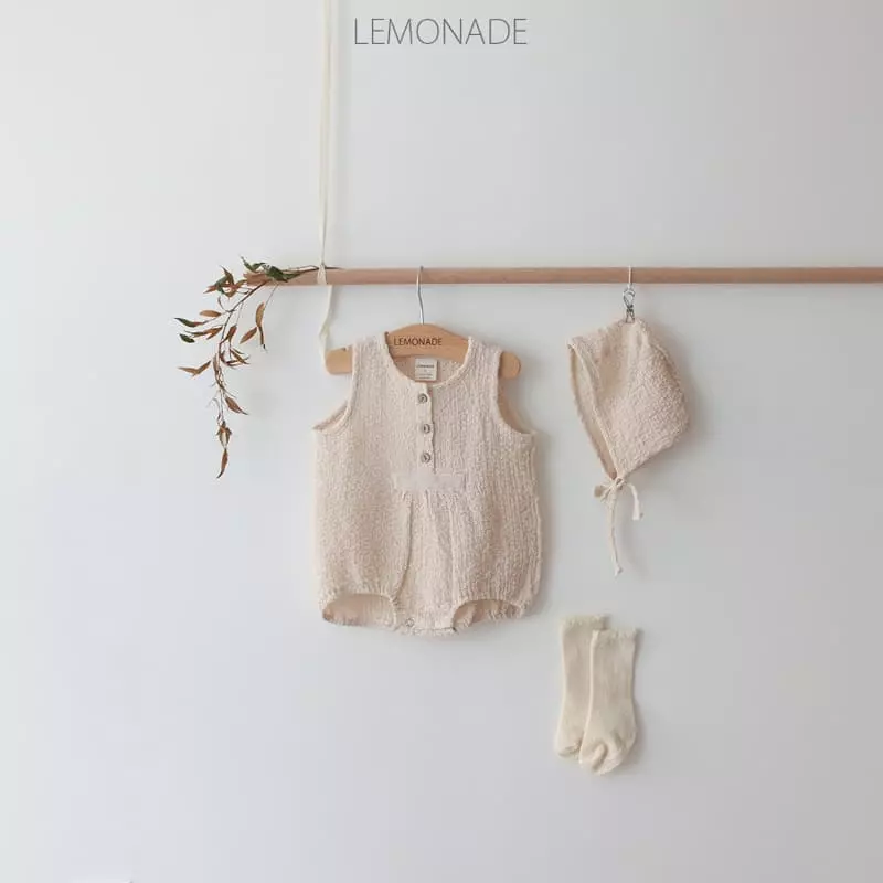 Lemonade - Korean Baby Fashion - #babyoutfit - Waffle Bodysuit Set - 4