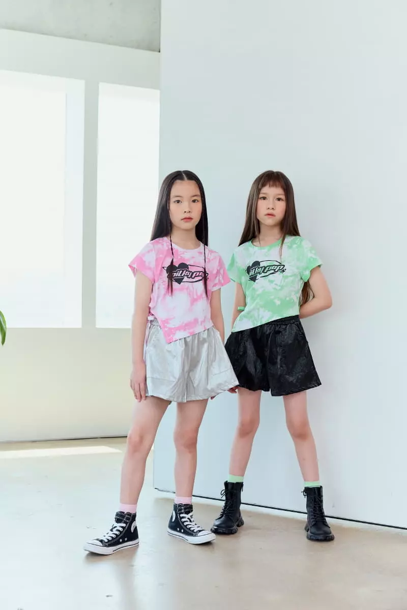 Lilas - Korean Children Fashion - #stylishchildhood - Black Pink String Tee - 10