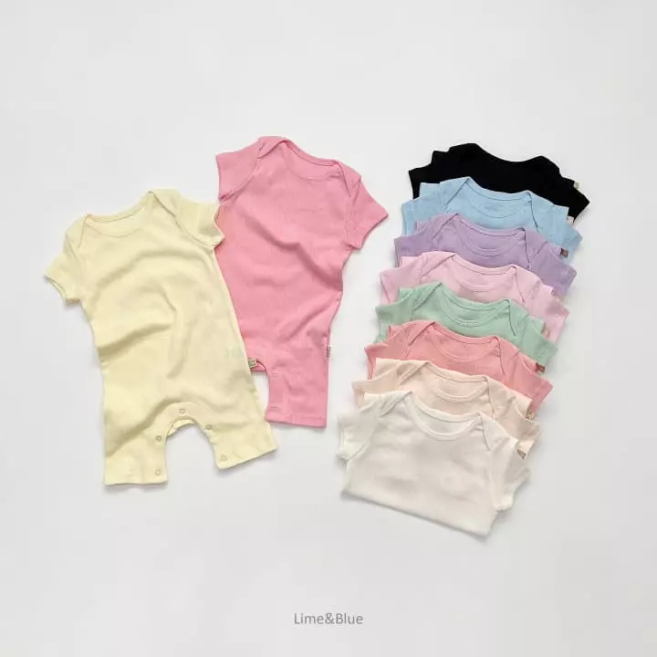 Lime & Blue - Korean Baby Fashion - #babyboutiqueclothing - Shiny Bodysuit
