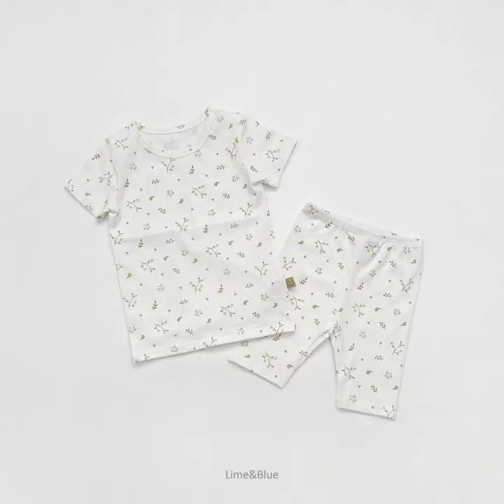 Lime & Blue - Korean Children Fashion - #Kfashion4kids - Floral Easywear - 12