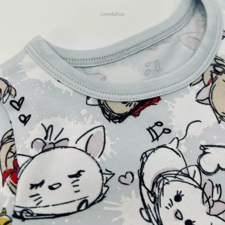 Lime & Blue - Korean Children Fashion - #childofig - Slim Fit Kitty Easywear - 11