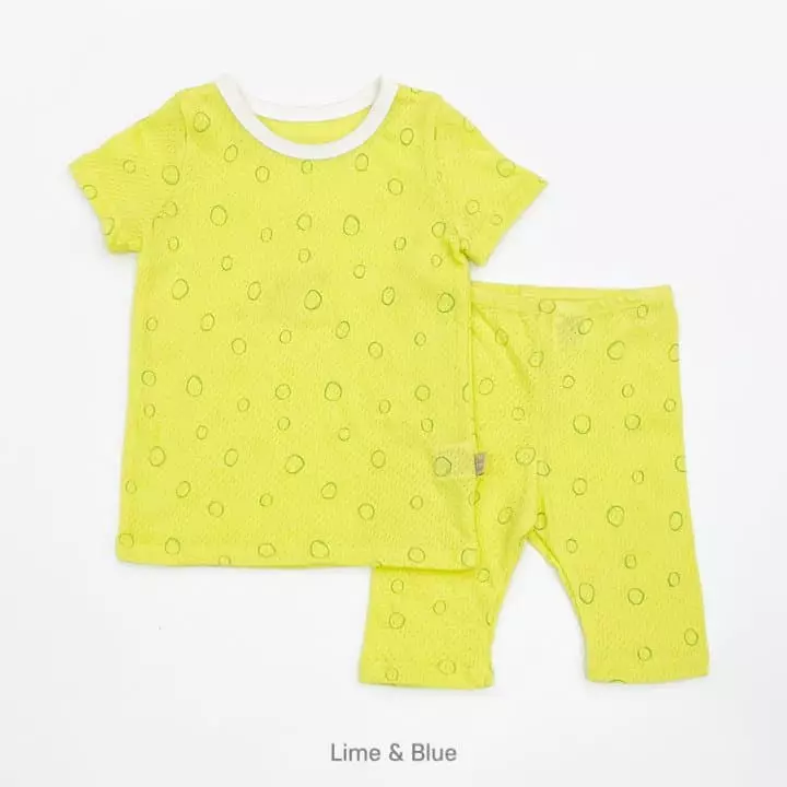 Lime & Blue - Korean Children Fashion - #childrensboutique - Stone Mesh Easywear - 6