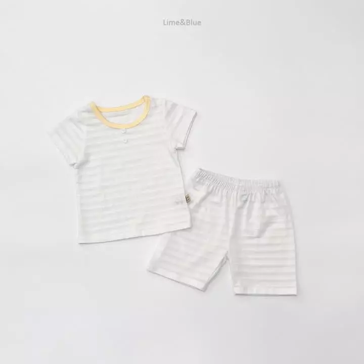 Lime & Blue - Korean Children Fashion - #fashionkids - Stripes Easywear - 4