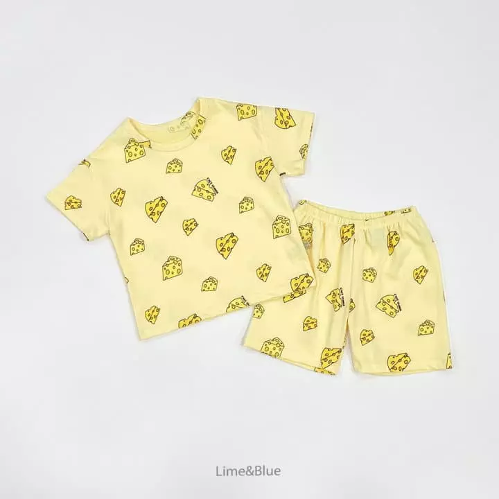 Lime & Blue - Korean Children Fashion - #kidsshorts - Loose Fit Cheese Easywear - 7