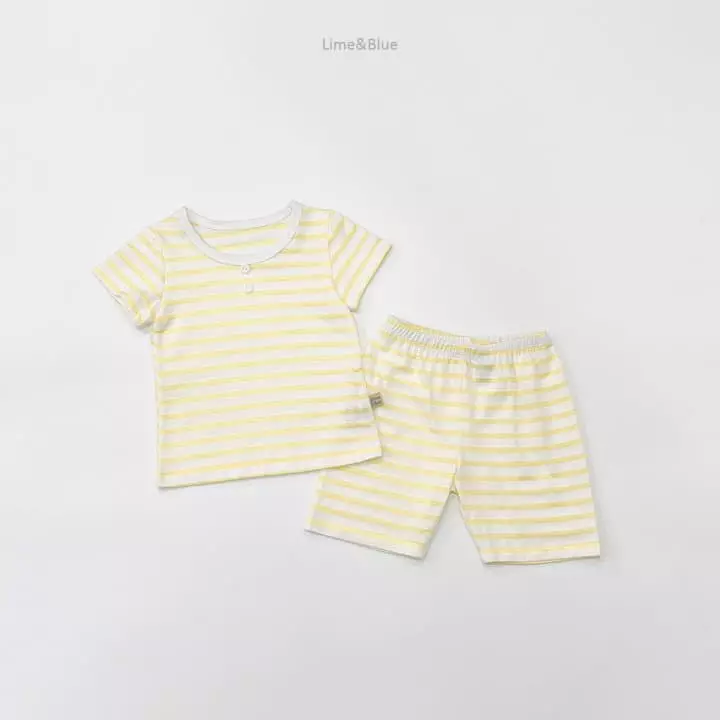 Lime & Blue - Korean Children Fashion - #kidsstore - Stripes Easywear - 5