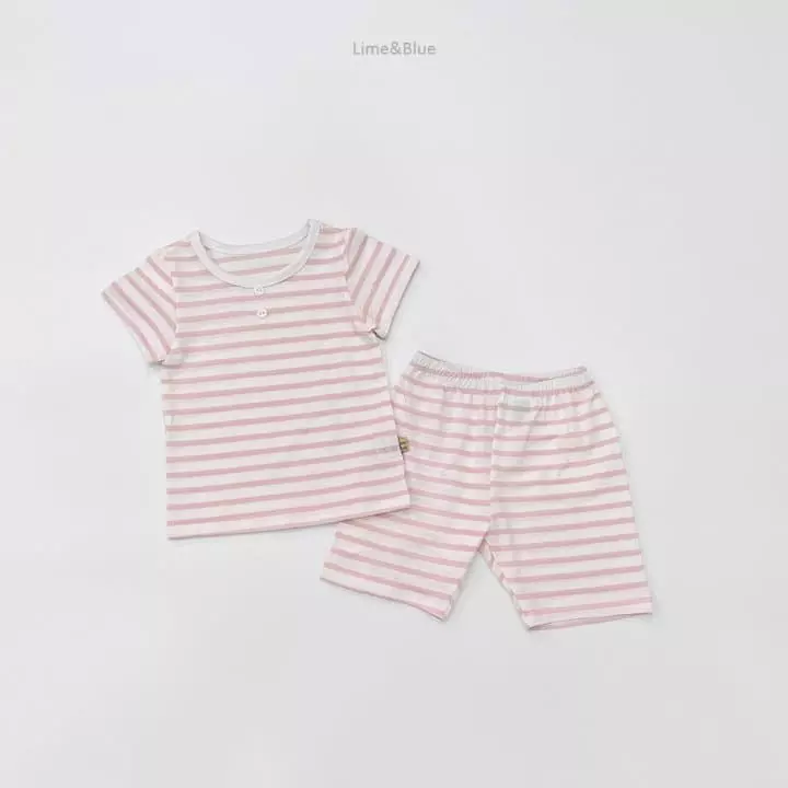 Lime & Blue - Korean Children Fashion - #kidzfashiontrend - Stripes Easywear - 6