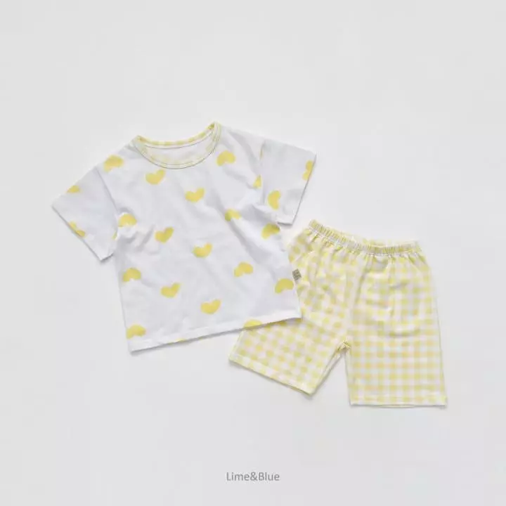 Lime & Blue - Korean Children Fashion - #kidzfashiontrend - Heart Check Easywear - 7