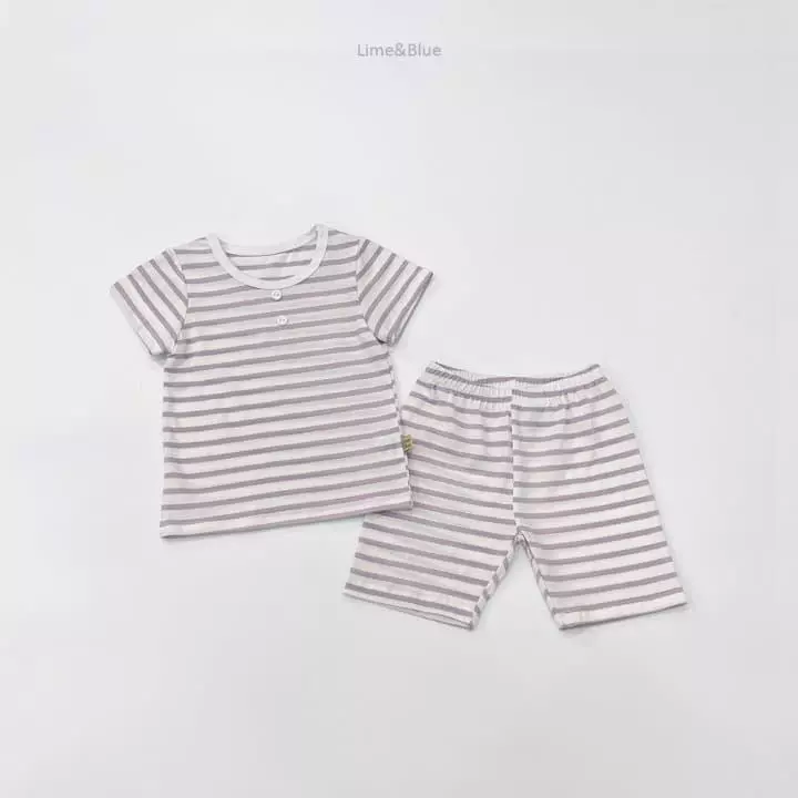 Lime & Blue - Korean Children Fashion - #littlefashionista - Stripes Easywear - 8
