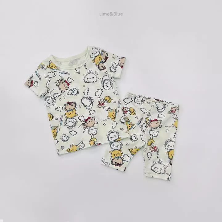 Lime & Blue - Korean Children Fashion - #littlefashionista - Slim Fit Kitty Easywear - 6