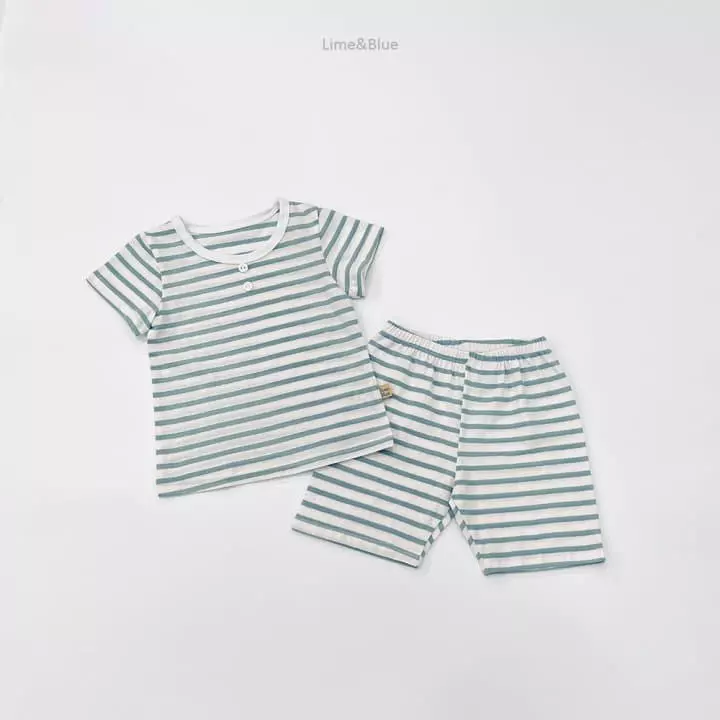 Lime & Blue - Korean Children Fashion - #magicofchildhood - Stripes Easywear - 9