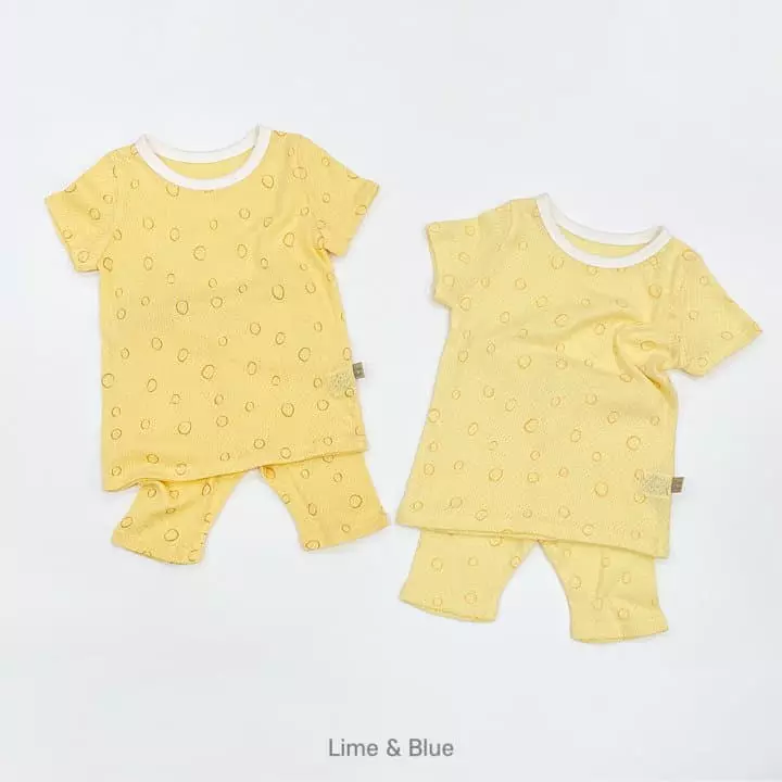 Lime & Blue - Korean Children Fashion - #minifashionista - Stone Mesh Easywear - 2