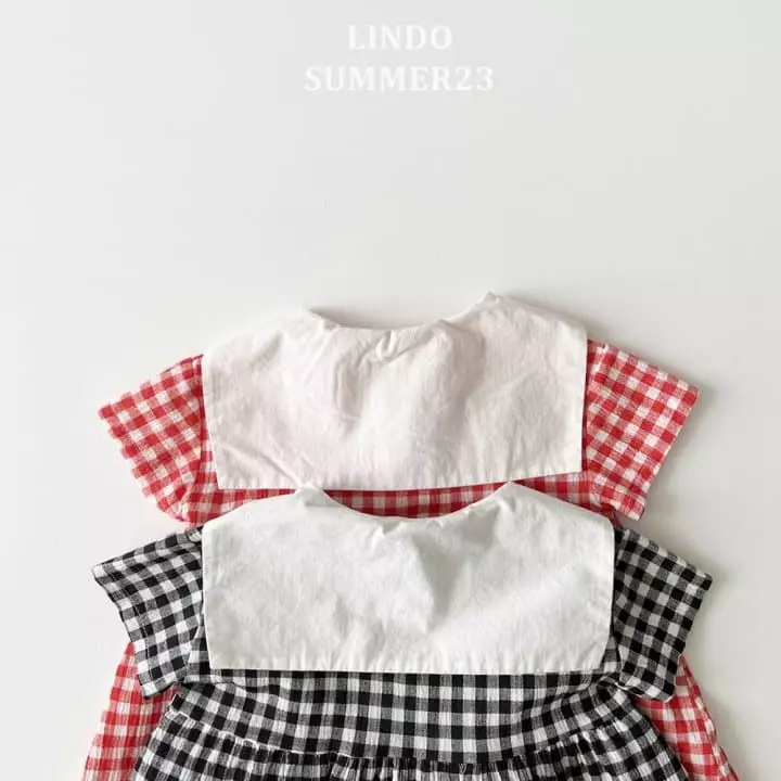 Lindo - Korean Children Fashion - #todddlerfashion - Vly Check One-piece - 3