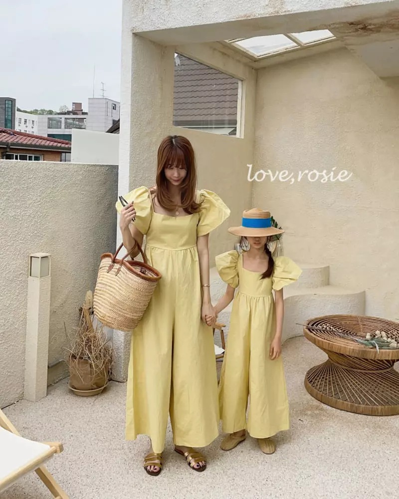 Love Rosie - Korean Children Fashion - #childrensboutique - Anna Vivid Frill Jumpsuit with Mom - 8