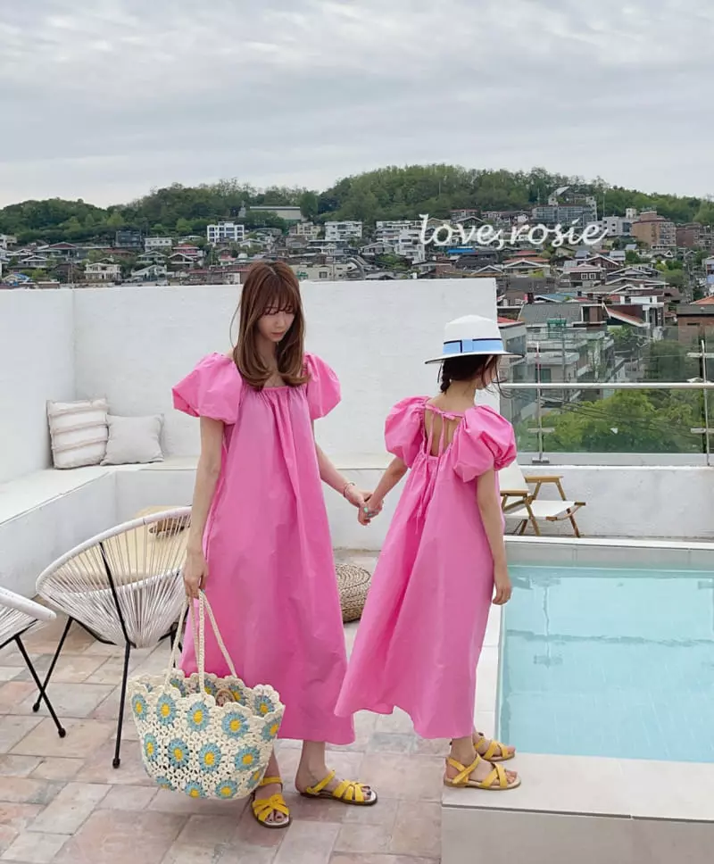 Love Rosie - Korean Children Fashion - #magicofchildhood - Scallop Puff Maxy One-piece with Mom - 7