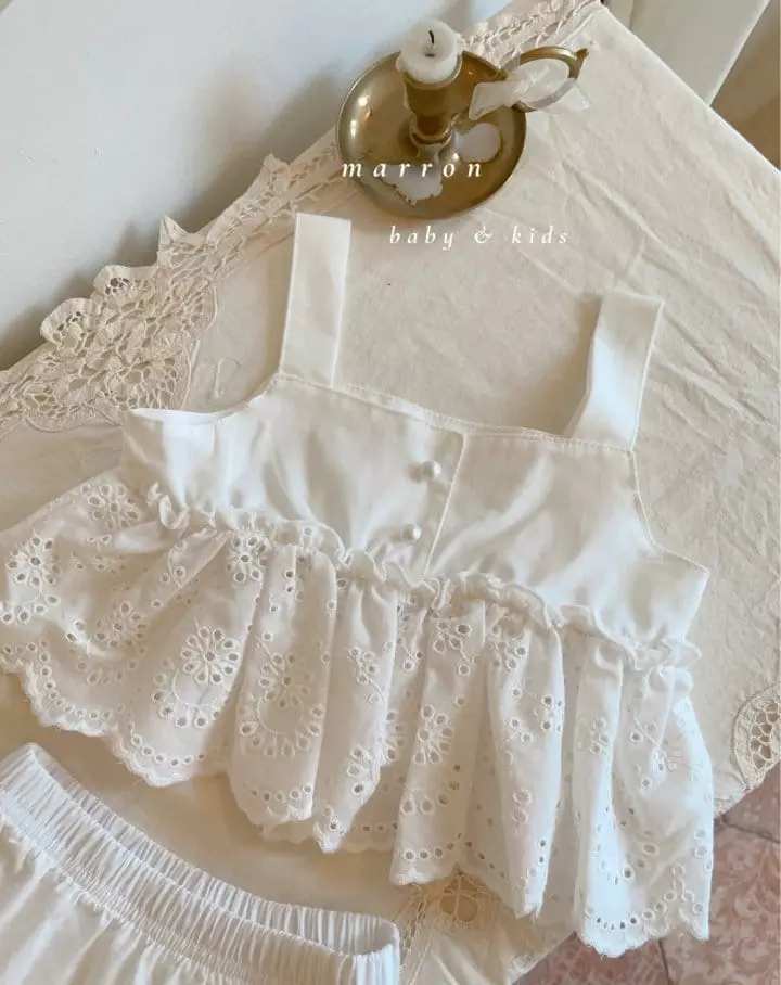 Marron Kid - Korean Baby Fashion - #babyboutiqueclothing - Bebe Angel Top Bottom Set - 12
