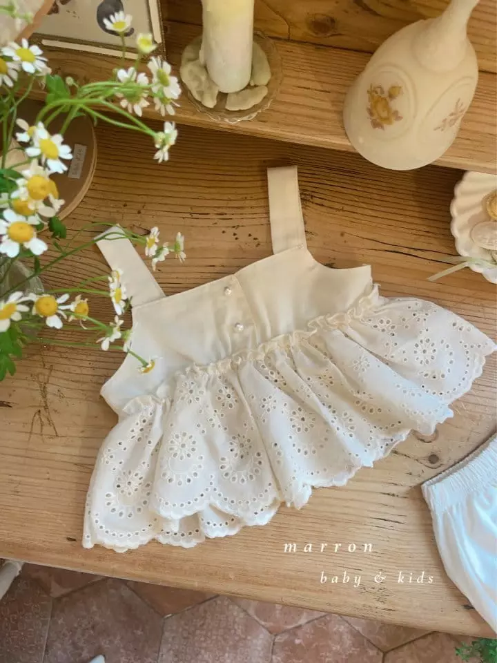 Marron Kid - Korean Baby Fashion - #babyoutfit - Bebe Angel Top Bottom Set - 6