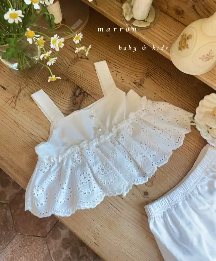 Marron Kid - Korean Baby Fashion - #babywear - Bebe Angel Top Bottom Set - 7