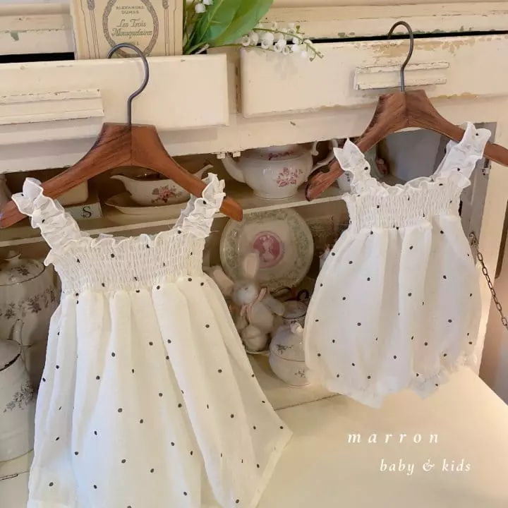 Marron Kid - Korean Baby Fashion - #onlinebabyboutique - Bebe Chiffon Bodysuit - 9